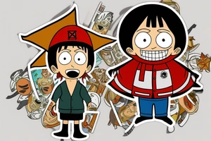 Randy Marsh from South Park dressed in Roanoa Zoro’s robes from One Piece tattoo idea