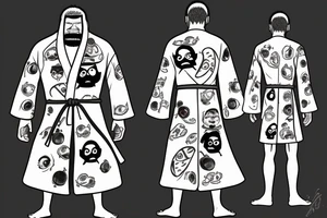 Randy Marsh dressed in Roanoa Zoro’s robes from One Piece tattoo idea