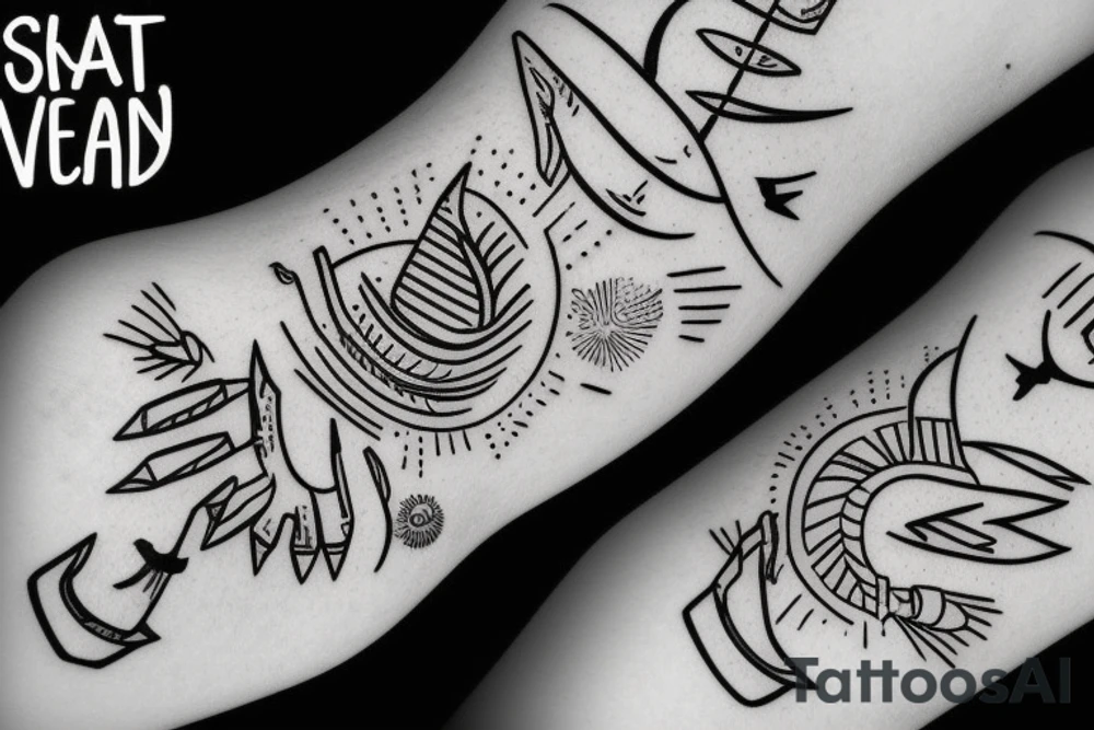minimalist with a world in a palm tattoo idea
