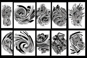 Abstract sleeve design tattoo idea