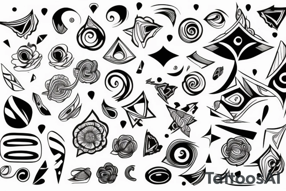 Abstract sleeve design tattoo idea