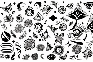 Abstract sleeve design tattoo idea