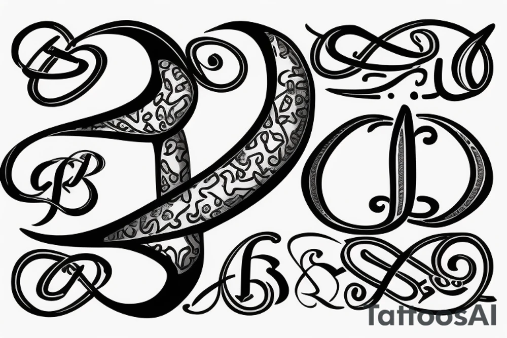 Infinity sign with initials S and A in it tattoo idea