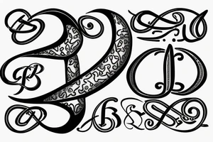 Infinity sign with initials S and A in it tattoo idea