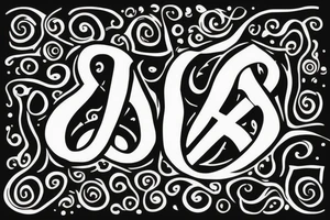 Infinity sign with initials S and A in it tattoo idea