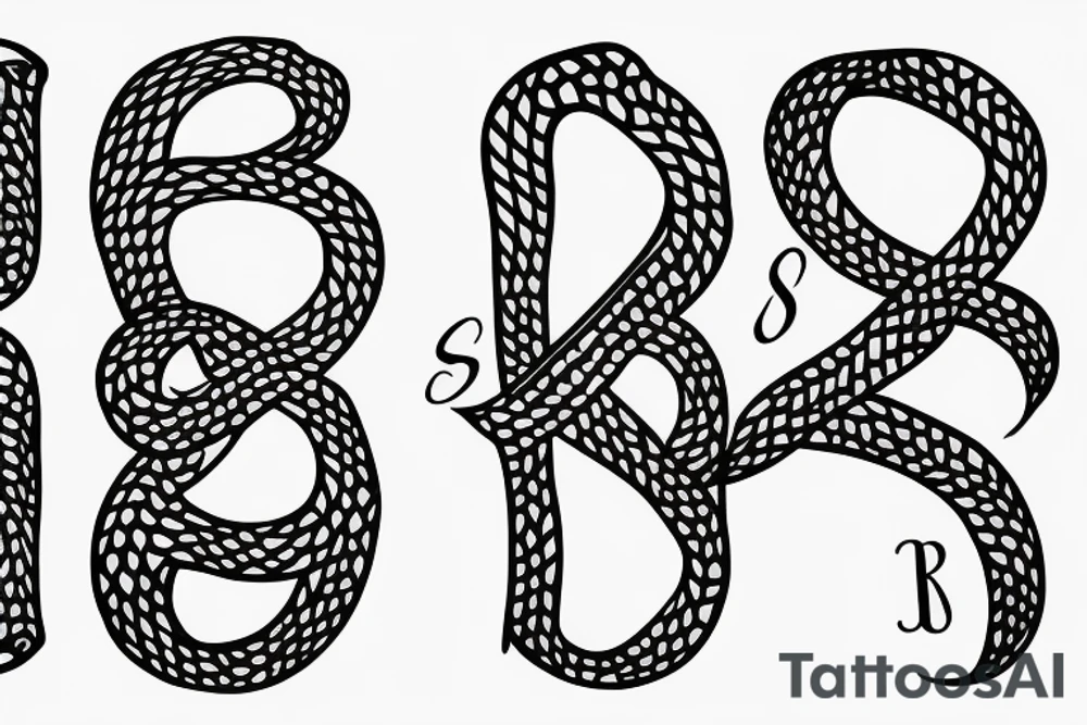 Infinity sign with initials S and A in it tattoo idea