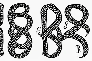 Infinity sign with initials S and A in it tattoo idea