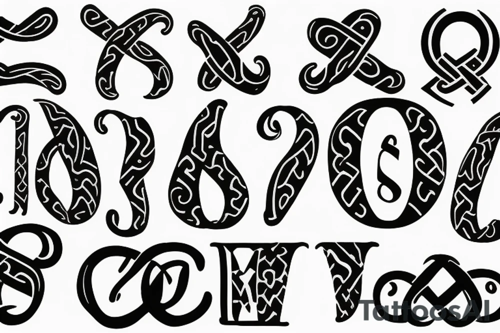 Infinity sign with initials S and A in it tattoo idea