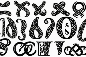 Infinity sign with initials S and A in it tattoo idea