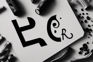 An artistic yet minimalist tattoo that is a combination of the letters 'P', 'P', 'R', 'S'. And symbolises that they always stick together tattoo idea