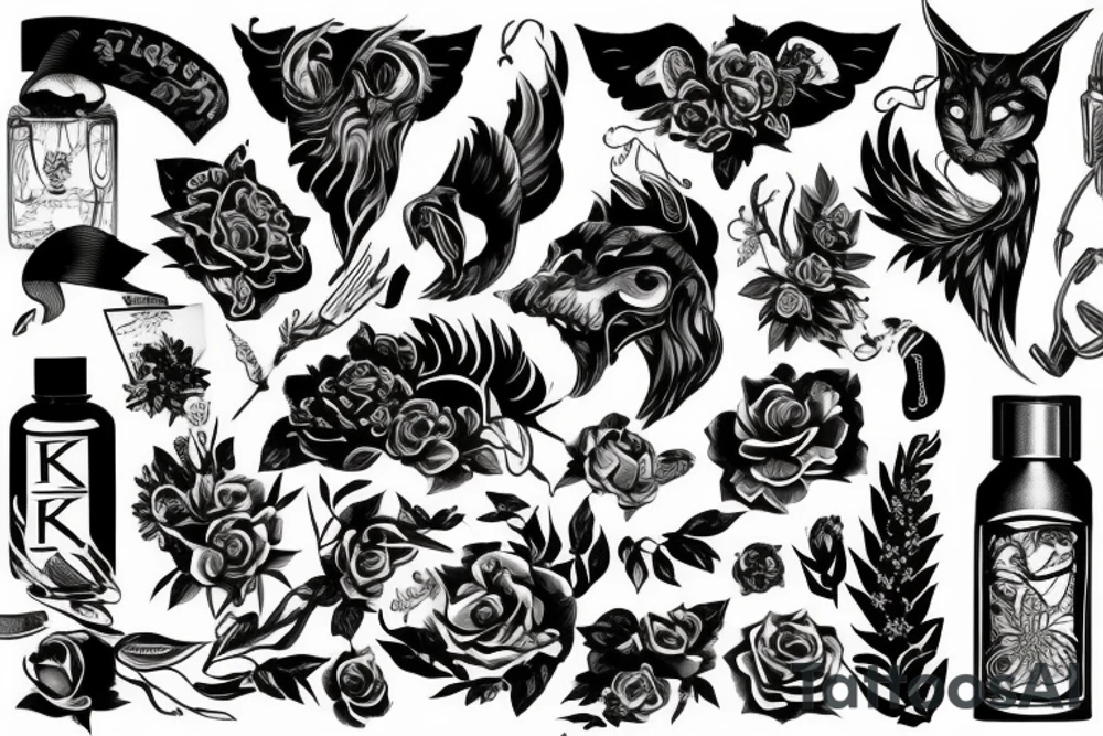 кот дьявол tattoo idea