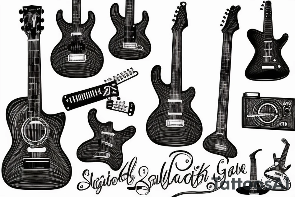 Guitar tattoo idea