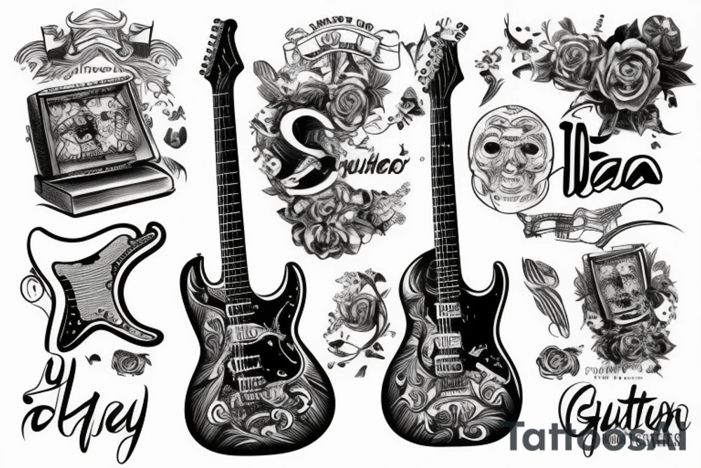Guitar tattoo idea