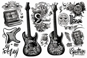 Guitar tattoo idea