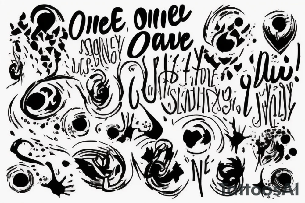An imagem related to the phrase One day is acceptable to suffering, two days never" tattoo idea