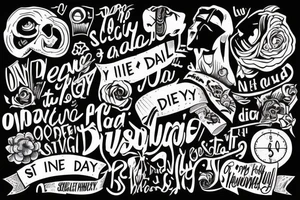 An imagem related to the phrase One day is acceptable to suffering, two days never" tattoo idea