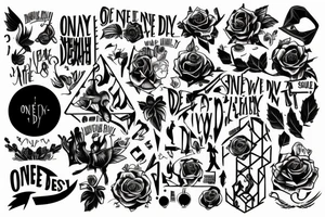 An imagem related to the phrase One day is acceptable to suffering, two days never" tattoo idea