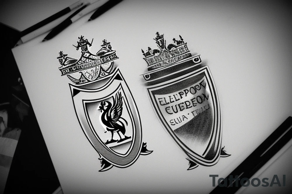 Liverpool fc simple with FA Cup tattoo idea