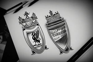 Liverpool fc simple with FA Cup tattoo idea
