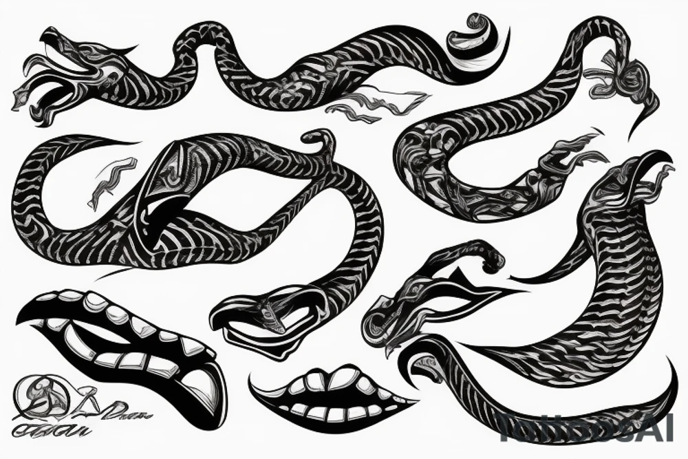 cobra around the tooth tattoo idea