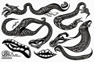 cobra around the tooth tattoo idea
