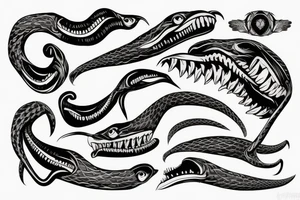 cobra Wraps around tooth tattoo idea
