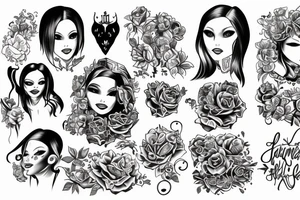 Something that represents family including wife, daughter, and son tattoo idea