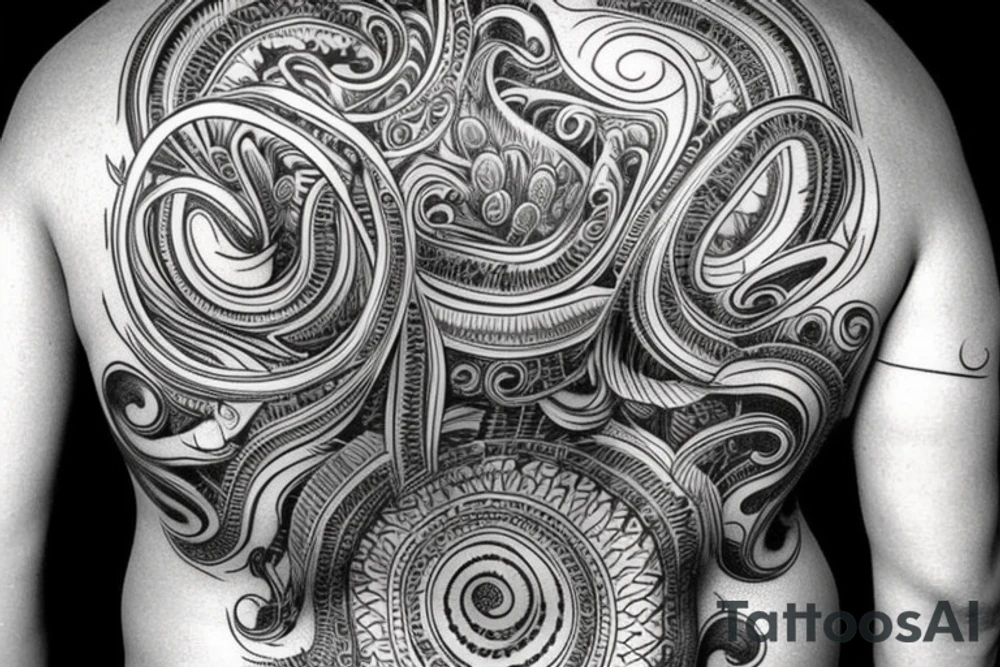 full male back tattoo. 
Dainas tattoo idea