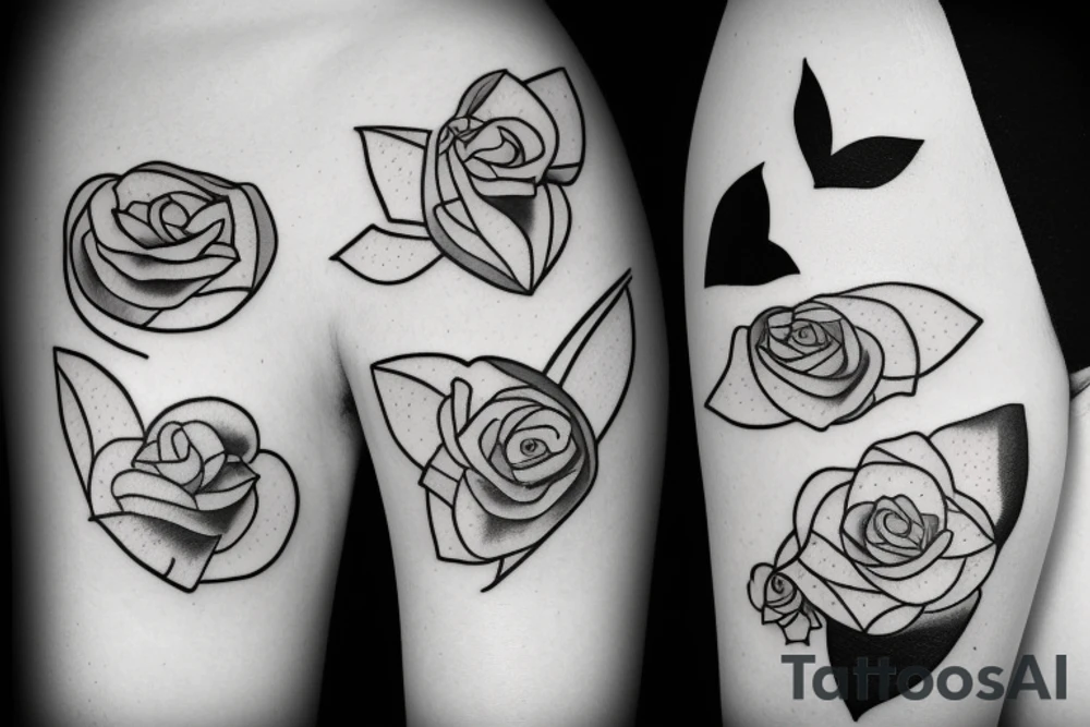 The contradiction between love and hate tattoo idea
