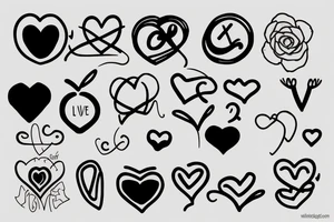 The contradiction between love and hate tattoo idea