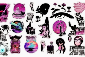 Synthwave ghibli tattoo idea