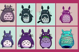 Vaporwave totoro tattoo idea