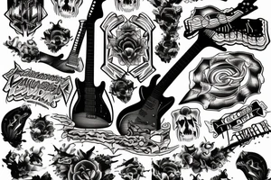 Mathcore guitar tattoo idea