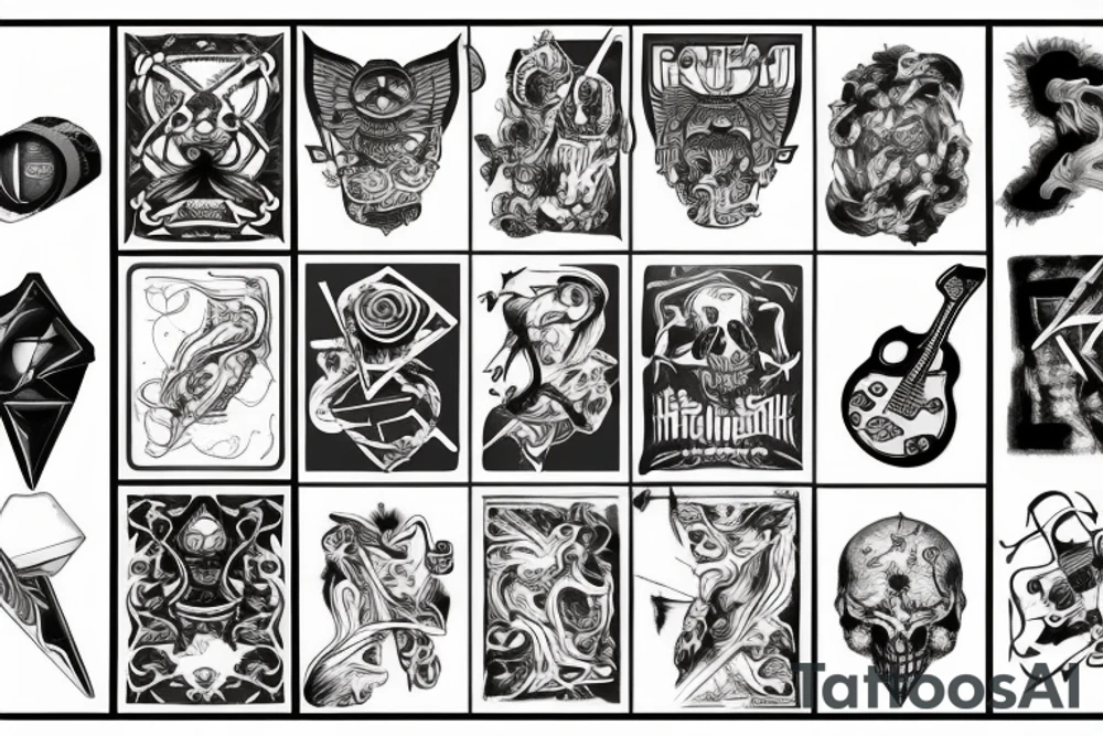 Mathcore guitar tattoo idea