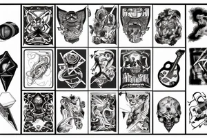 Mathcore guitar tattoo idea