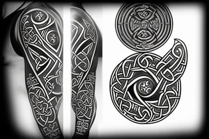 celtic inspired usb symbol tattoo idea