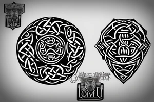 celtic inspired usb symbol tattoo idea