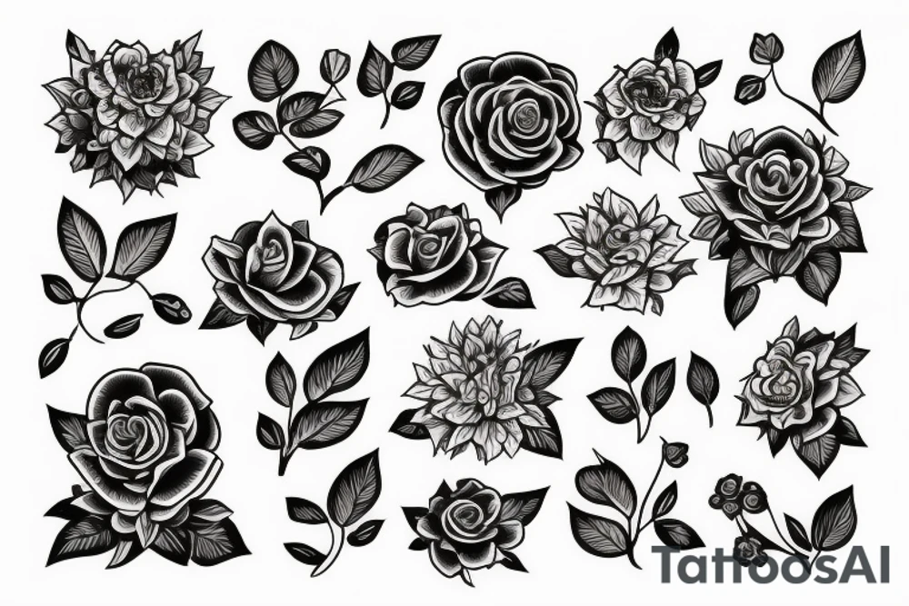 Flowers with a book. tattoo idea