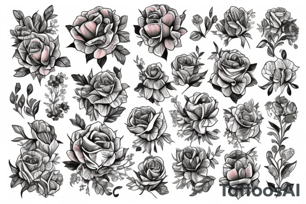 Flowers with a book. tattoo idea