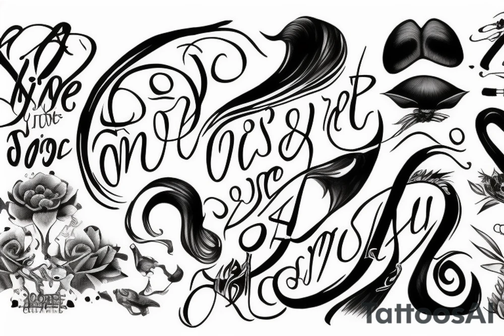 "One Last Time" calligraphy tattoo idea