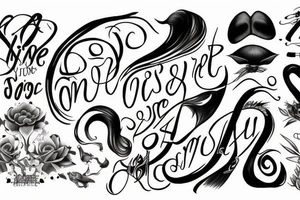 "One Last Time" calligraphy tattoo idea