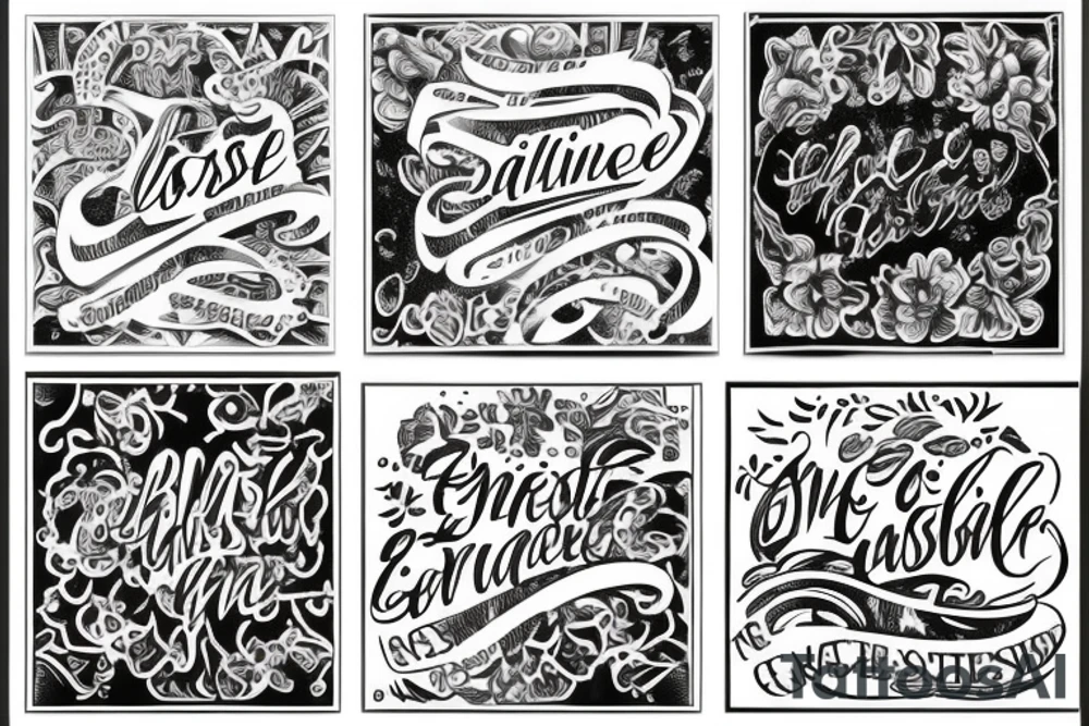 "One Last Time" calligraphy tattoo idea