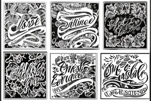 "One Last Time" calligraphy tattoo idea