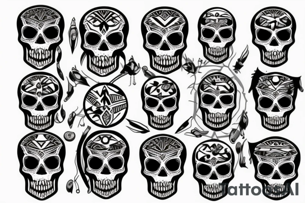 Skull tattoo idea