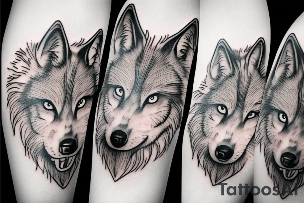 wolf tattoo idea