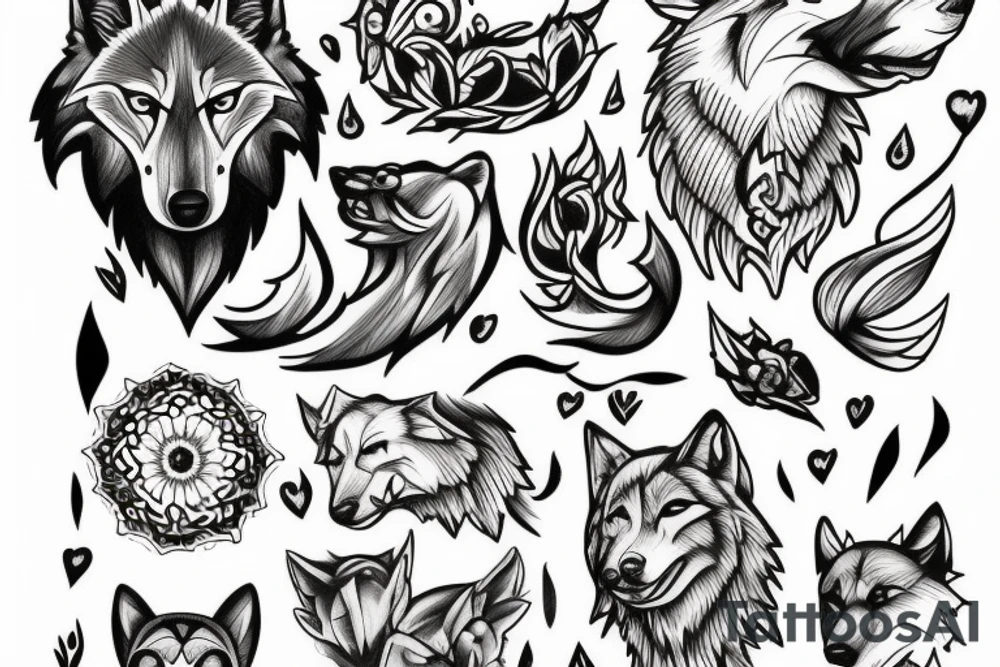 wolf tattoo idea