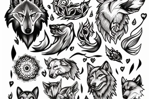 wolf tattoo idea
