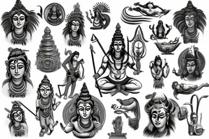 God Shiva symbolism tattoo idea