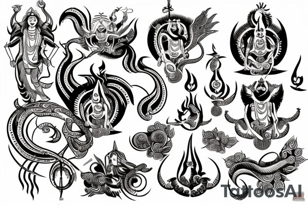 symbol of lord shiva tattoo idea
