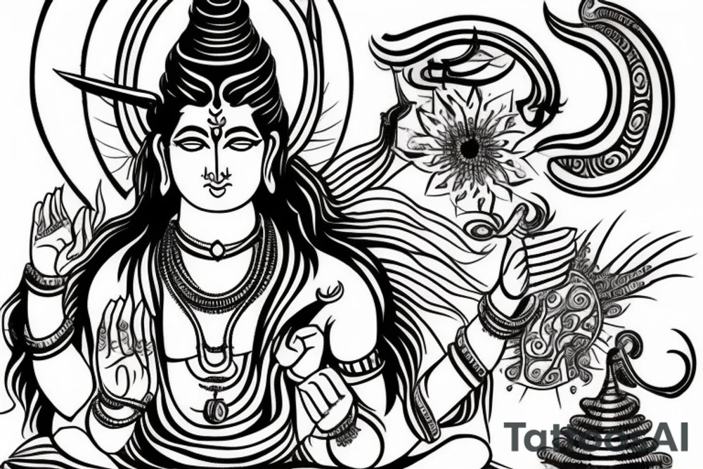 symbol of lord shiva tattoo idea